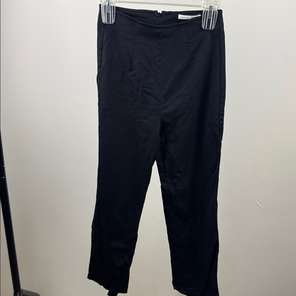 Reformation Black High-Waist Slim Pants – Size 4